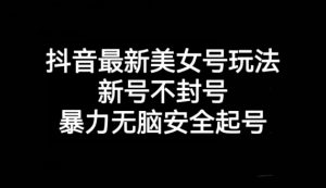 抖音最新美女号玩法,新号不封号,暴力无脑安全起号【揭秘】-知一资源网