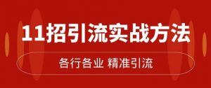 精准引流术:11招引流实战方法,让你私域流量加到爆(11节课完整)-知一资源网