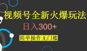 视频号最新爆火玩法,日入300+,简单操作无门槛【揭秘】-知一资源网