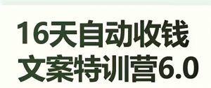 16天自动收钱文案特训营6.0,学会儿每天自动咔咔收钱-知一资源网