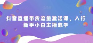 抖音直播带货流量激活课,入行新手小白主播必学-知一资源网