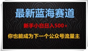 最新蓝海赛道,新手小白日入500+,你也能成为下一个公众号流量主【揭秘】-知一资源网