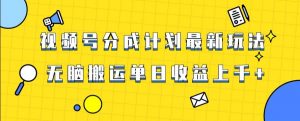 视频号最新爆火赛道玩法,只需无脑搬运,轻松过原创,单日收益上千【揭秘】-知一资源网