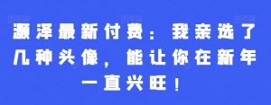 灏泽最新付费:我亲选了几种头像,能让你在新年一直兴旺!-知一资源网