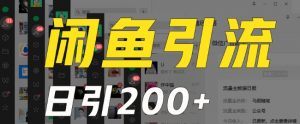 外面收费6980闲鱼引流法,日引200+创业粉,每天稳定2000+收益,保姆级教程(适合居家创业)-知一资源网