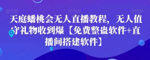 天庭蟠桃会无人直播教程，无人值守礼物收到爆【免费整蛊软件+直播间搭建软件】-知一资源网