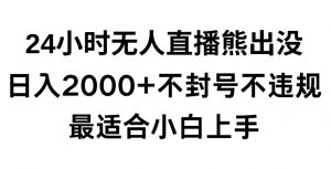 快手24小时无人直播熊出没,不封直播间,不违规,日入2000+,最适合小白上手,保姆式教学【揭秘】-知一资源网
