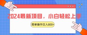2024最新项目,红娘项目,简单操作轻松日入800+【揭秘】-知一资源网