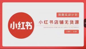 安琪-小红书店铺无货源实战，开店到售后全流程操作-知一资源网