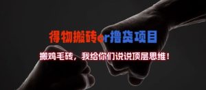 得物搬砖撸货项目?掰下数据,我给你们说说顶层思维【揭秘】-知一资源网