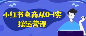 小红书电商从0-1实操运营课,小红书手机实操小红书/IP和私域课/小红书电商电脑实操板块等-知一资源网