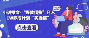 小说推文-“爆款借鉴”月入1W养成计划“实操篇”-知一资源网