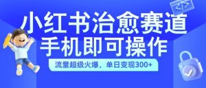 小红书治愈视频赛道，手机即可操作，流量超级火爆，单日变现300+【揭秘】-知一资源网