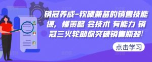 销冠养成-软硬兼备的销售技能课,懂策略 会技术 有能力 销冠三火轮助你突破销售瓶颈!-知一资源网