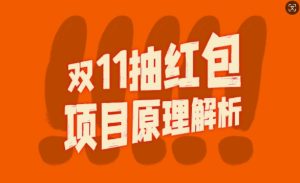 双11抽红包视频裂变项目【完整制作攻略】_长期的暴利打法-知一资源网