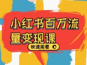 小红书百万流量变现课,小红书电商教程下载-知一资源网