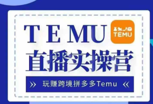 Temu直播实战营,玩赚跨境拼多多Temu,国内电商卷就出海赚美金-知一资源网
