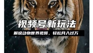 利用动物世界解说视频，赚分成计划收益，轻松月入过W，操作简单【揭秘】-知一资源网