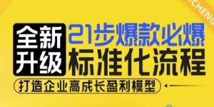 21步爆款必爆标准化流程,全新升级,打造企业高成长盈利模型-知一资源网