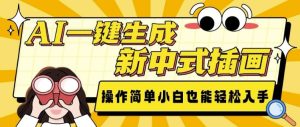 AI一键生成新中式插画, 操作简单,小白也能轻松入手-知一资源网