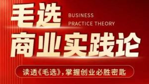 毛选商业实践论,读透《毛选》掌握创业必胜密匙-知一资源网