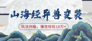 山海经异兽变装,玩法升级,播放轻松10万+-知一资源网
