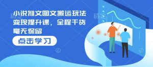 小说推文图文搬运玩法变现提升课,全程干货毫无保留-知一资源网