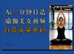 Ai3分钟打造瑜伽美女视频,自带流量密码-知一资源网