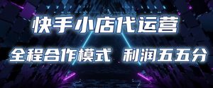 快手小店代运营 限时托管计划 合作模式 利润五五分成【揭秘】-知一资源网