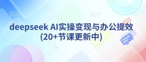 deepseek AI实操变现与办公提效(20+节课更新中)-知一资源网