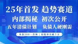 2025年首次公开,真正的事业型赛道,客咨不断,单月轻松破W-知一资源网