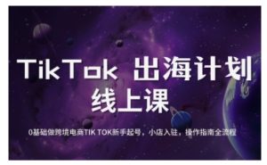 TikTok跨境电商新手起号与运营全攻略,0基础做跨境电商TIKTOK新手起号,小店入驻,操作指南全流程-知一资源网