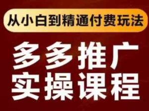 拼多多推广实操课程,从小白到精通付费玩法-知一资源网