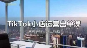 TikTok小店运营出单课,从开店选品、运营出单、发货回款,进行全流程讲解-知一资源网