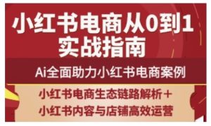 2025小红书电商全链路运营，Ai全面助力小红书电商案例-知一资源网