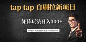taptap拉新自刷项目,一个新用户14元,矩阵玩法日入300+-知一资源网
