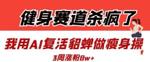 健身赛道杀疯了?我用AI复活貂蝉做瘦身操,3周涨粉8W-知一资源网