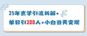 25年国学引流拆解+单日引200人+小白当天就能变现-知一资源网