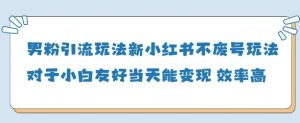 男粉引流玩法(新),玩法友好做的好当天就能变现-知一资源网