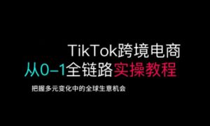 TikTok跨境电商从0-1全链路全方位实操教程,把握多元变化中的全球生意机会-知一资源网