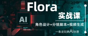 Flora实战课:角色设计+分镜脚本+视频生成,一条龙玩转AI创意-知一资源网