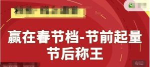 赢在春节档-节前起量,后称王,淘系精品线上系列课-知一资源网