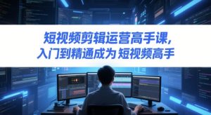 短视频剪辑运营高手课,入门到精通成为短视频高手-知一资源网