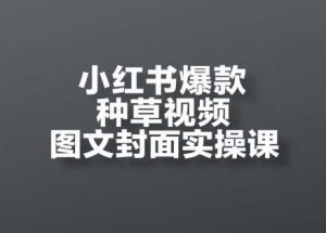 小红书爆款种草视频图文封面实操课,开店、选品、引流、变现全流程-知一资源网