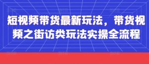 短视频带货最新玩法，带货视频之街访类玩法实操全流程-知一资源网