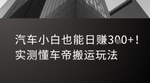 汽车小白也能日入3张!实测懂车帝搬运玩法-知一资源网
