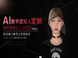 AI数字虚拟人定制,实时语音交互训练营(零基础),前沿核心数字人开发技术-知一资源网