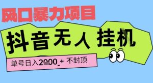 2025最新抖音暴力挂G撸金项目,单号产出2k+ ,小白当天也能拿结果,长期稳定做的项目【揭秘】-知一资源网