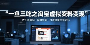 一鱼三吃之淘宝虚拟资料变现,依托资源站、网盘拉新,打造流量的强闭环-知一资源网