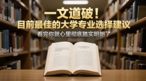 付费文章:一文道破!目前最佳的大学专业选择建议,看完你就心里彻底踏实明朗了-知一资源网